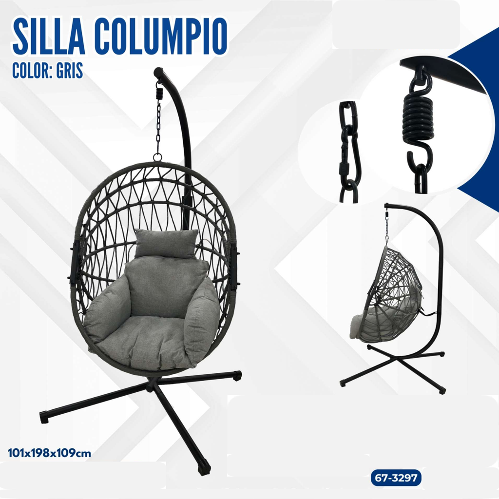 SILLA COLUMPIO GRIS