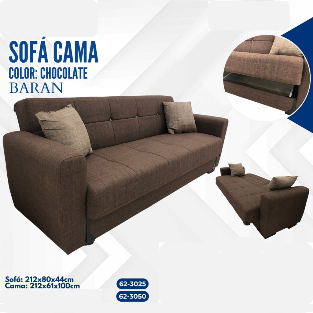 SOFA CAMA BARAN CHOCOLATE