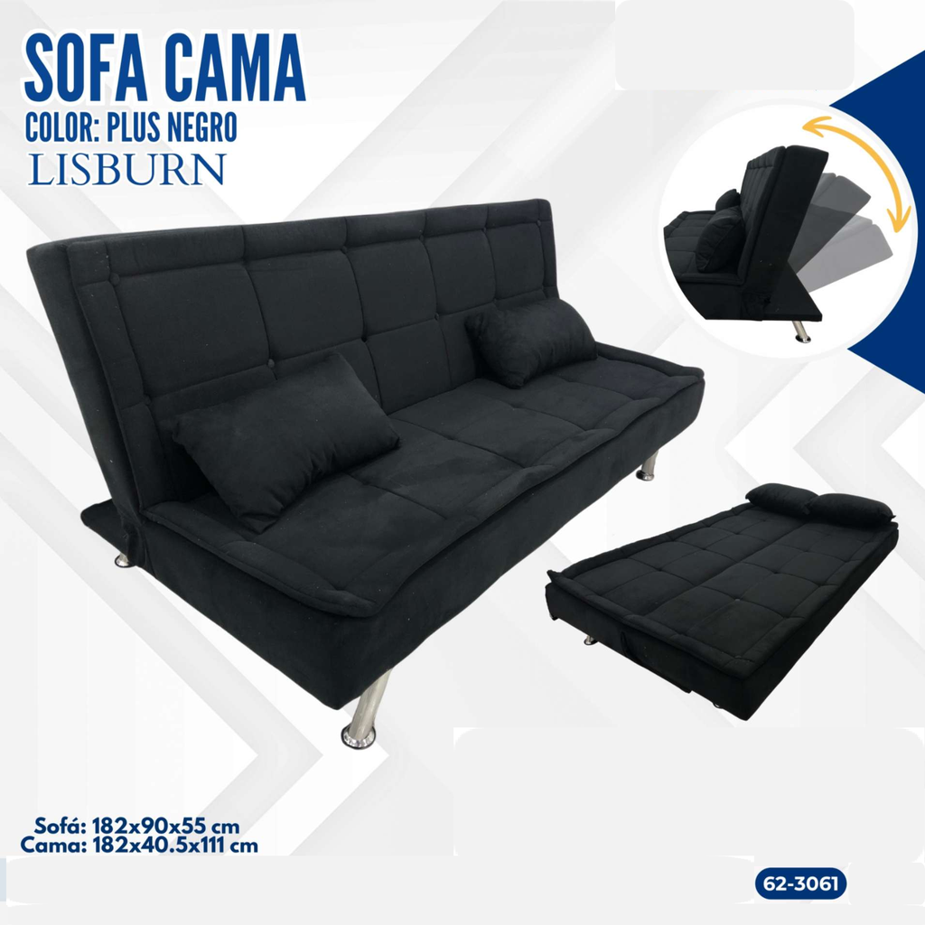 SOFA CAMA LISBURN PLUS NEGRO