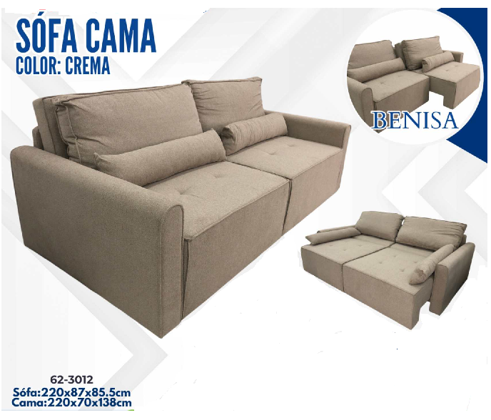 SOFA CAMA BENISA CREMA