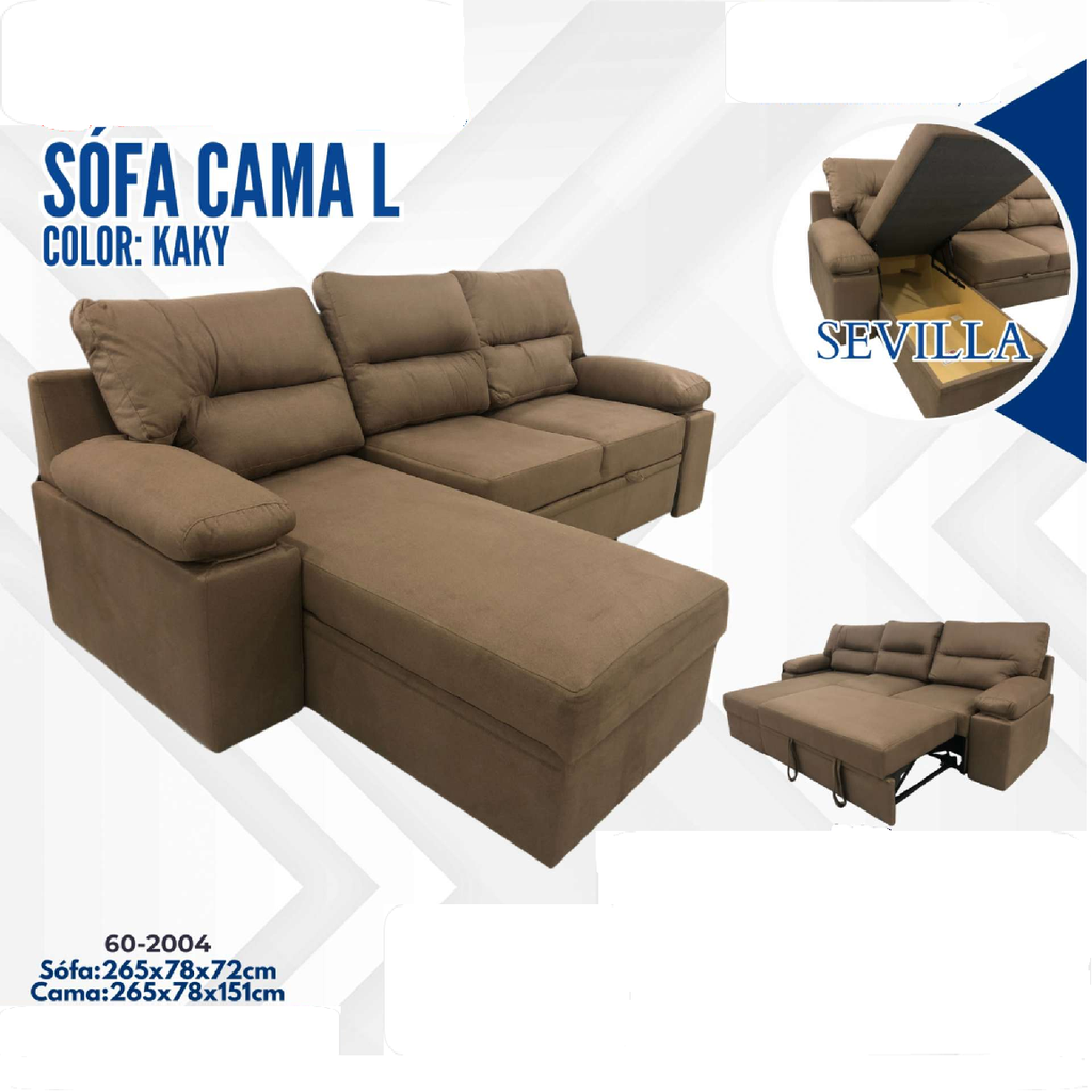 SOFA CAMA L SEVILLA KAKY