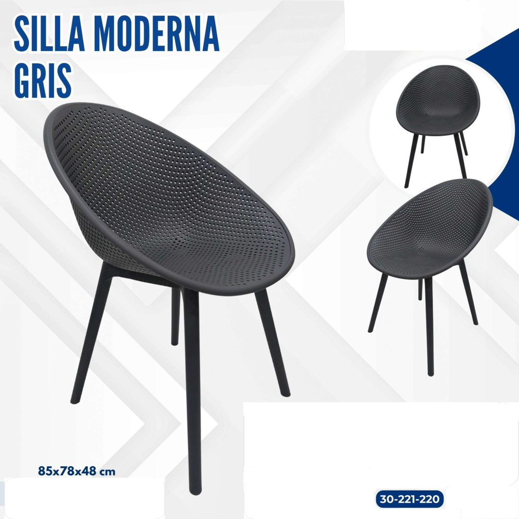 SILLA MODERNA GRIS