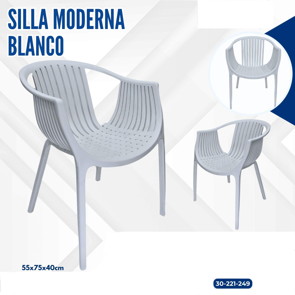 SILLA MODERNA BLANCO