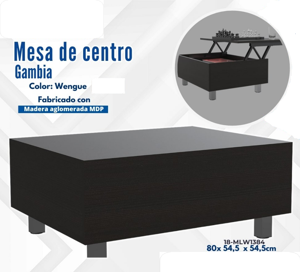 MESA DE CENTRO GAMBIA (1C) WENGUE