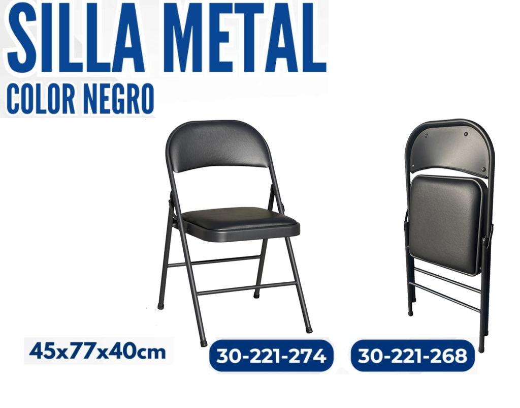 SILLA NEGRA METAL