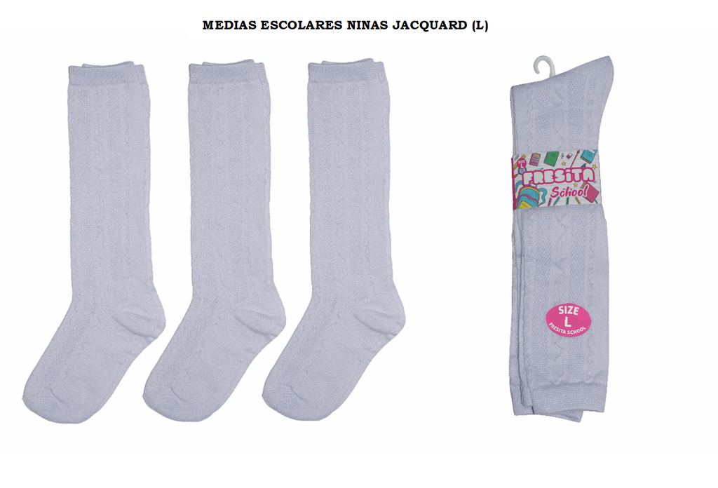 MEDIAS ESCOLARES NIÑAS JACQUARD (L)