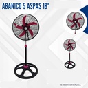 ABANICO 5 ASPAS 18" NEGRO_FUSIA