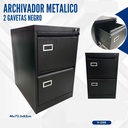 ARCHIVADOR METALICO 2 GAVETAS NEGRO