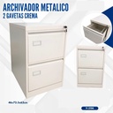 ARCHIVADOR METALICO 2 GAVETAS CREMA