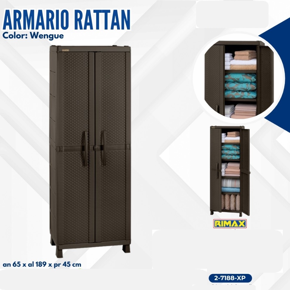 ARMARIO GRANDE TEXTURA RATTAN WENGUE