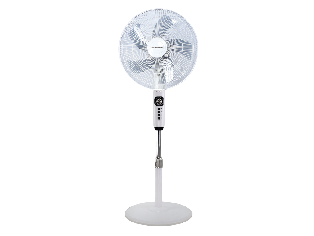 VENTILADOR 16" DE PEDESTAL, 5 ASPAS BLANCO