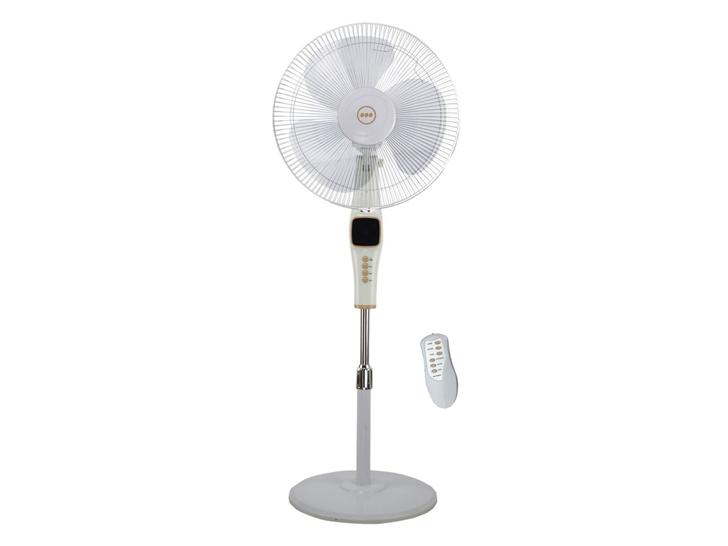 VENTILADOR 16" DE PEDESTAL, 5 ASPAS BLANCO