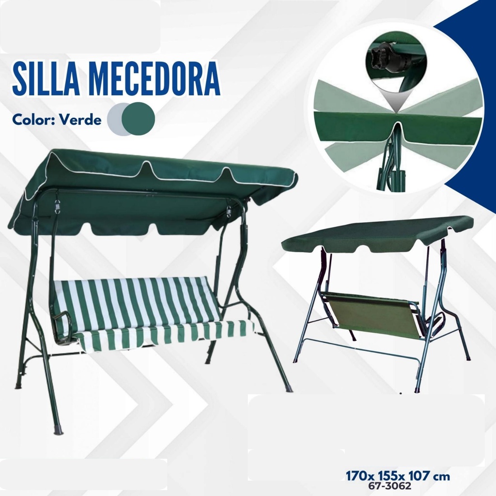 SILLA MECEDORA VERDE