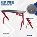 MESA GAMING NEGRO CON ROJO