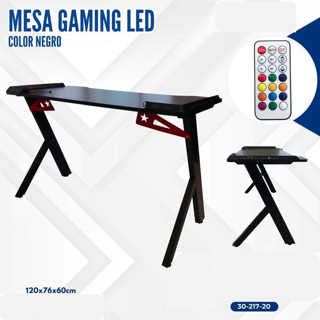 MESA GAMING LED NEGRO