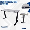 MESA GAMING CON AJUSTE ELECTRICO NEGRO 120*60*72-118CM