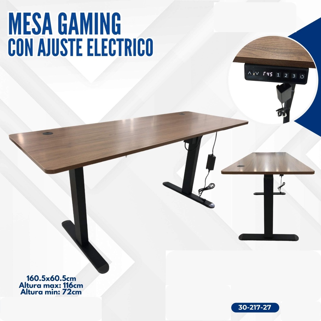 MESA GAMING CON AJUSTE ELECTRICO 160*60*72-117 CM