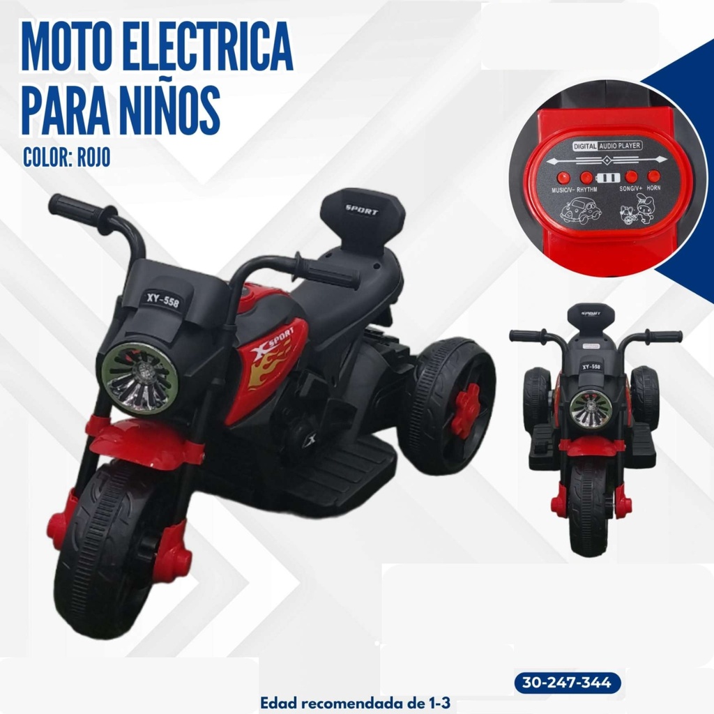 MOTO ELECTRICA PARA NIÑOS ROJO