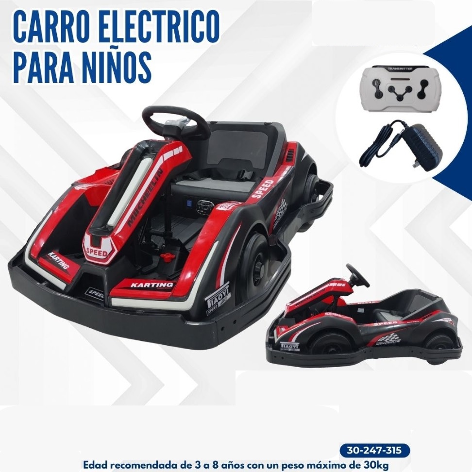 CARRO PARA NIÑOS NEGRO