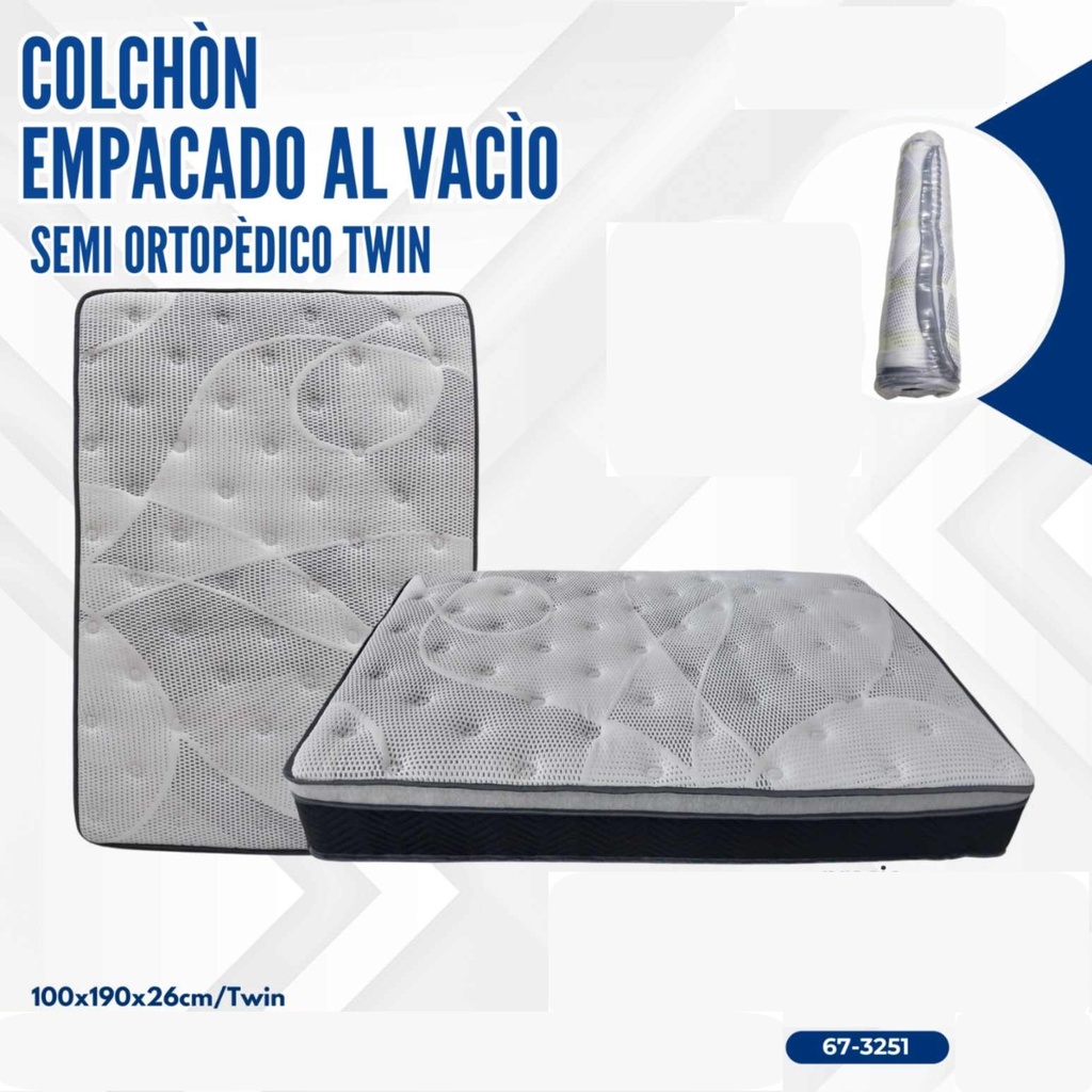 COLCHON EMPACADO AL VACIO TWIN 99*190*27CM