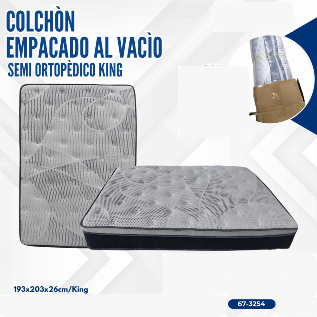 COLCHON EMPACADO AL VACIO KING 193*203*26CM