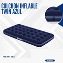 COLCHON INFLABLE TWIN AZUL 188*99*22CM