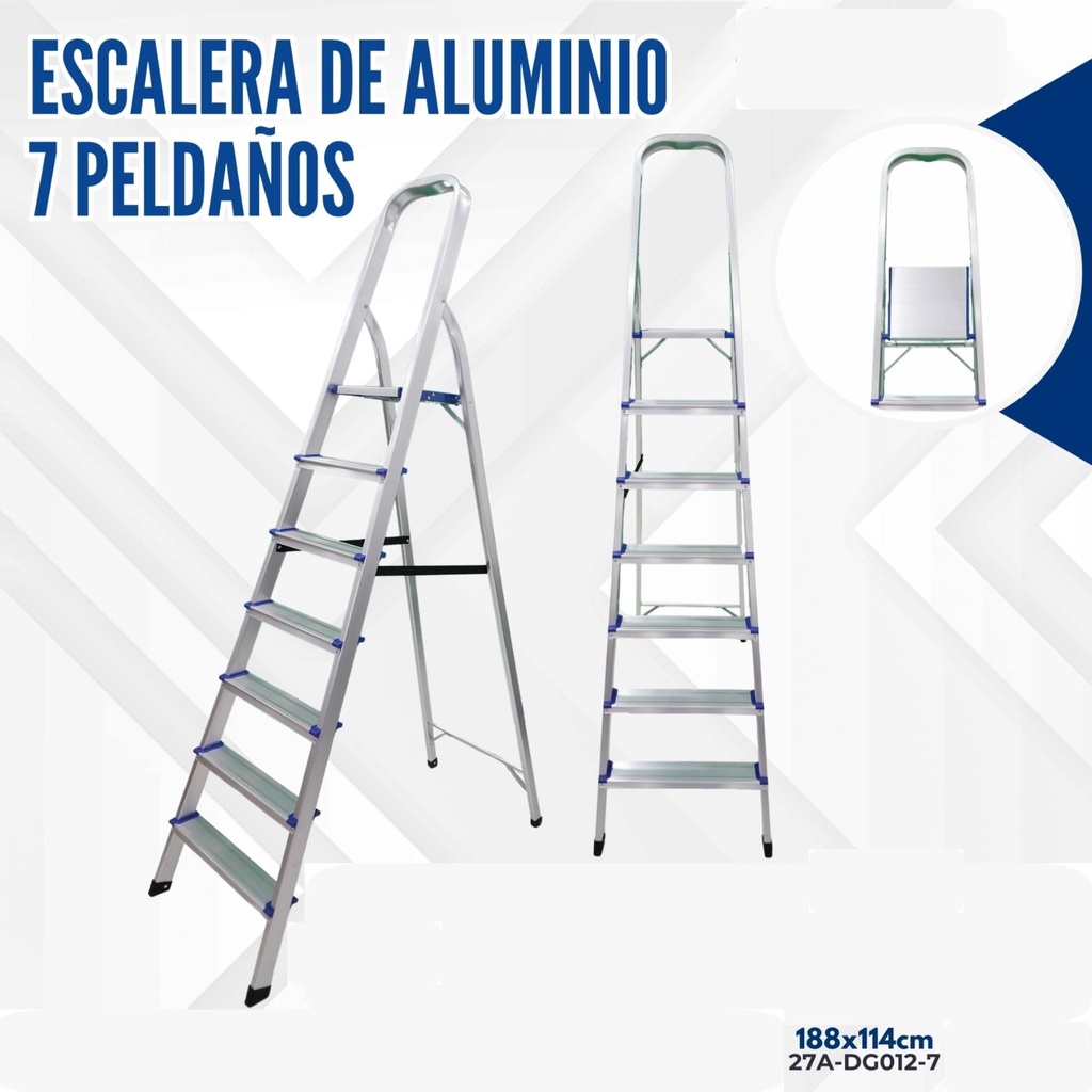 ESCALERA DE ALUMINIO 7 PELDAÑOS