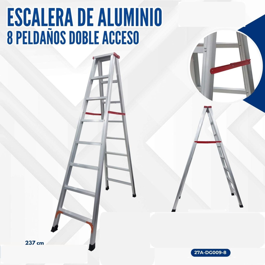 ESCALERA DE ALUMINIO 8 PELDAÑOS