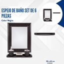 JUEGO DE ESPEJO RATTAN NEGRO