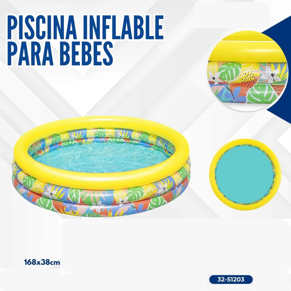 PISCINA INFLABLE PARA BEBES 168*38CM