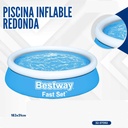 PISCINA INFLABLE REDONDA 183*51CM