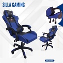 SILLA DE OFICINA NEGRO/AZUL