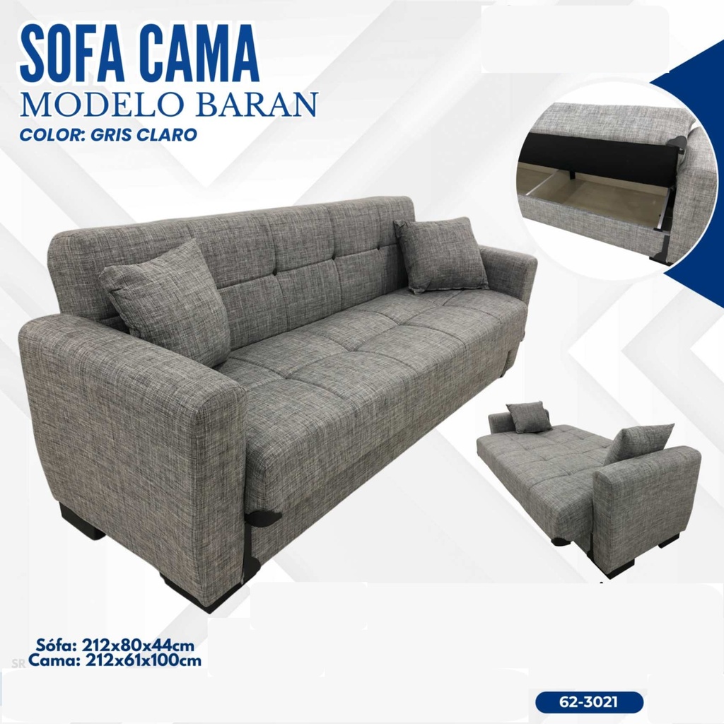 SOFA CAMA GRIS CLARO