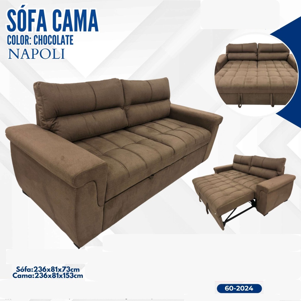 SOFA CAMA NAPOLI CHOCOLATE