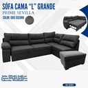 JUEGO SOFA CAMA L SEVILLA PRIME GRANDE GRIS