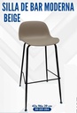 SILLA DE BAR MODERNA BEIGE