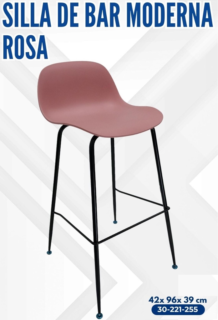 SILLA DE BAR MODERNA ROSA