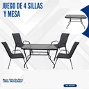 JUEGO DE 4 SILLAS Y MESA