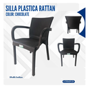 SILLAS PLASTICAS MAMBO RATTAN CHOCOLATE