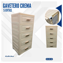 GAVETERO CREMA 5 GAVETAS