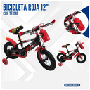 BICICLETA ROJA 12" CON TERMO