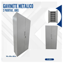 GABINETE METALICO 2 PUERTAS GRIS