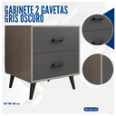 GABINETE 2 GAVETAS GRIS OSCURO