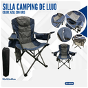 SILLA CAMPING AZUL CON GRIS DE LUJO