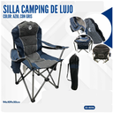 SILLA CAMPING AZUL CON GRIS DE LUJO