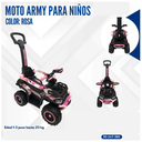 MOTO ROSA ARMY PARA NIÑOS