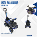 MOTO AZUL ARMY PARA NIÑOS