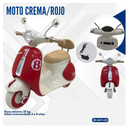 MOTO CREMA CON ROJO