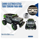 CARRO GRIS CON VERDE TODO TERRENO