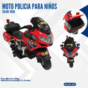 MOTO POLICIA PARA NIÑOS COLOR ROJO